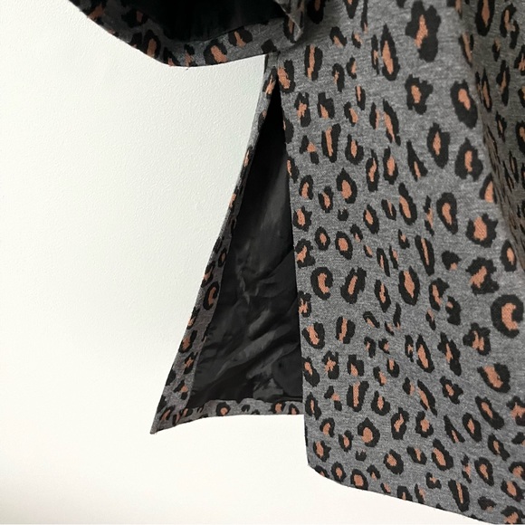 nine west leopard print gray open sweater jacket - Picture 13 of 16